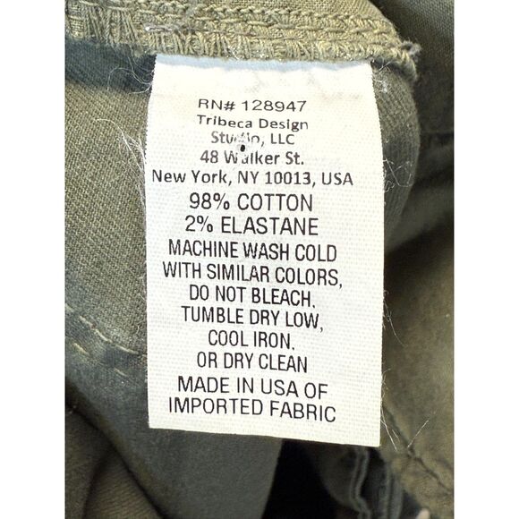 Nili Lotan Women's Size 2 Military Green Lace Up Jogger Pants Cropped - Picture 8 of 9